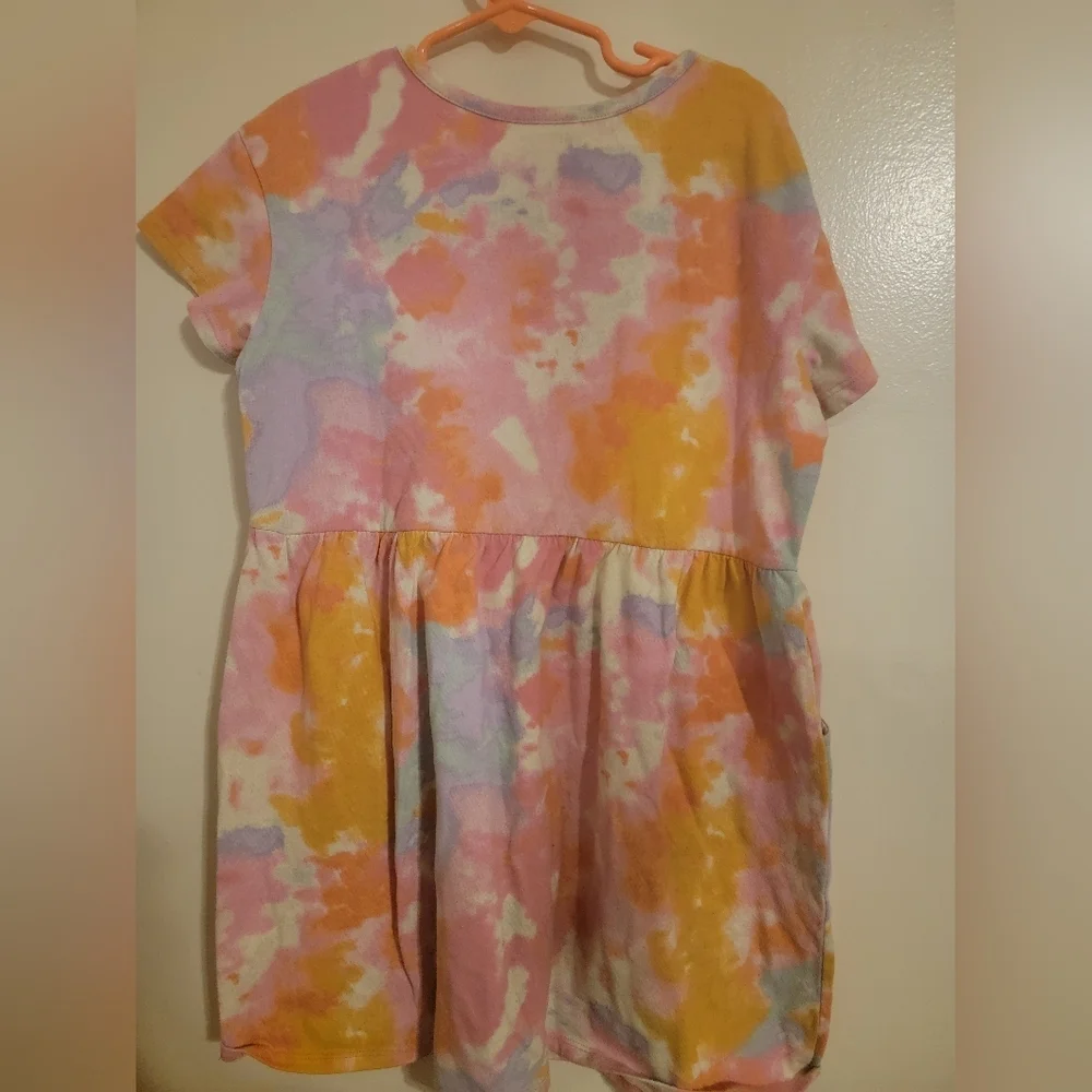 Girls Colorful Tie-Dye and Leopard Print  Dresses Size 8